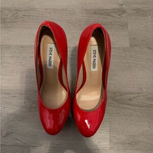 Steve Madden Glossy Red Heels